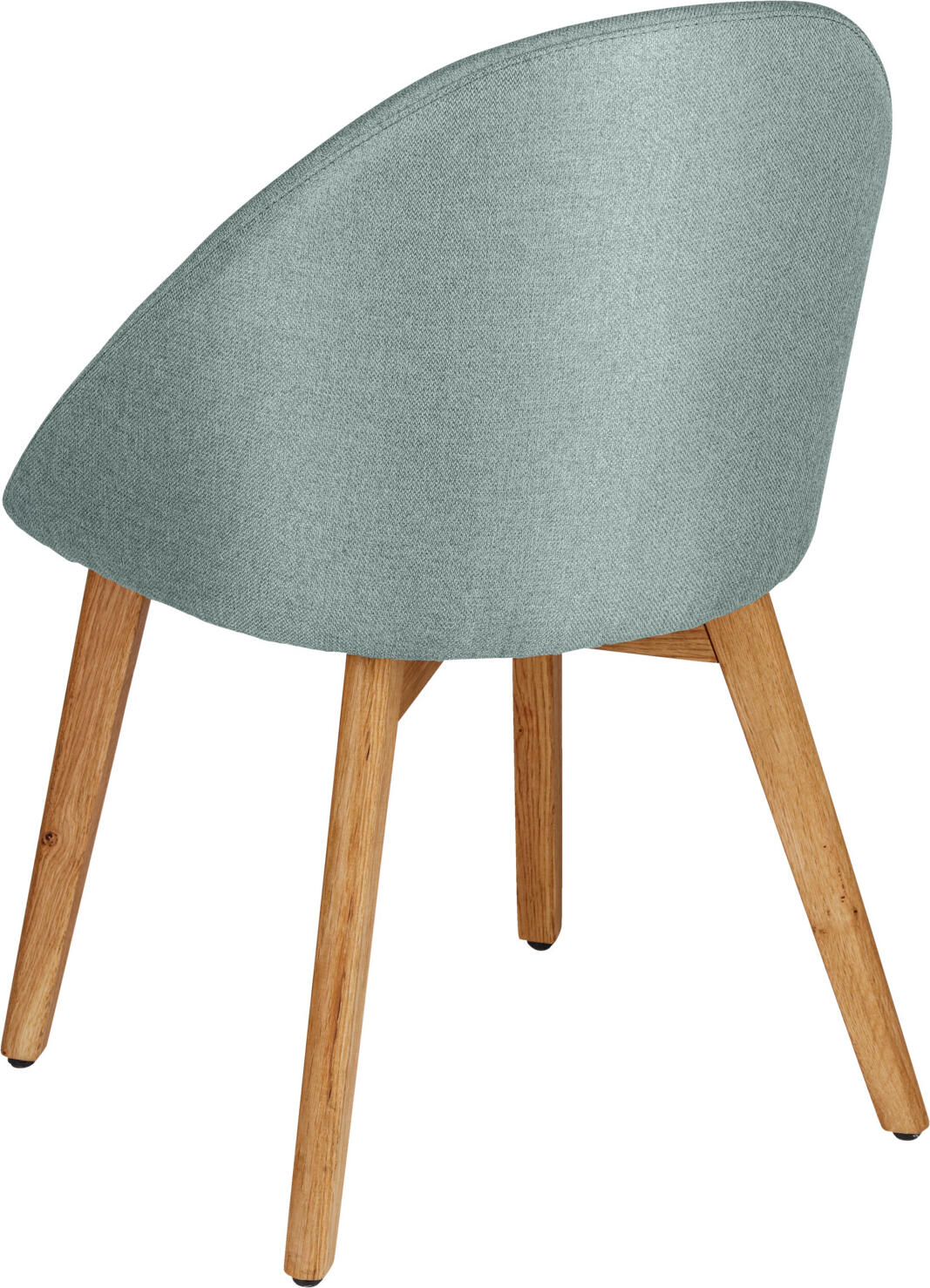 VEGA Alwin Upholstered Chair, Solid Oiled Oak Wood Frame, 100% Polyester Fabric Seat, FSC-certified, 56x50x83 cm, Indoor Dining Chair
