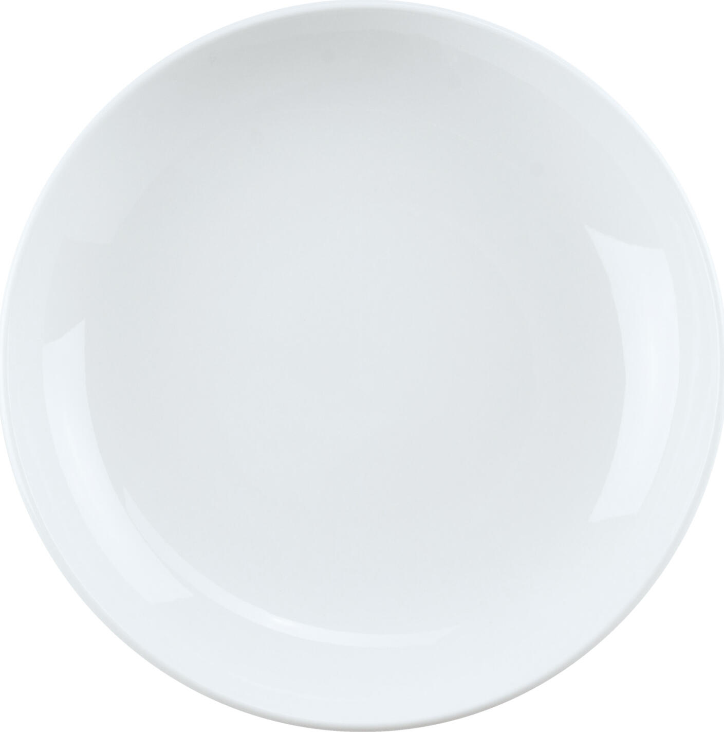 PULSIVA Deep Coupe Plate, White Porcelain, Round Rimless Design, 23 cm Diameter, 700 ml Capacity, Dishwasher and Microwave Safe, Stackable