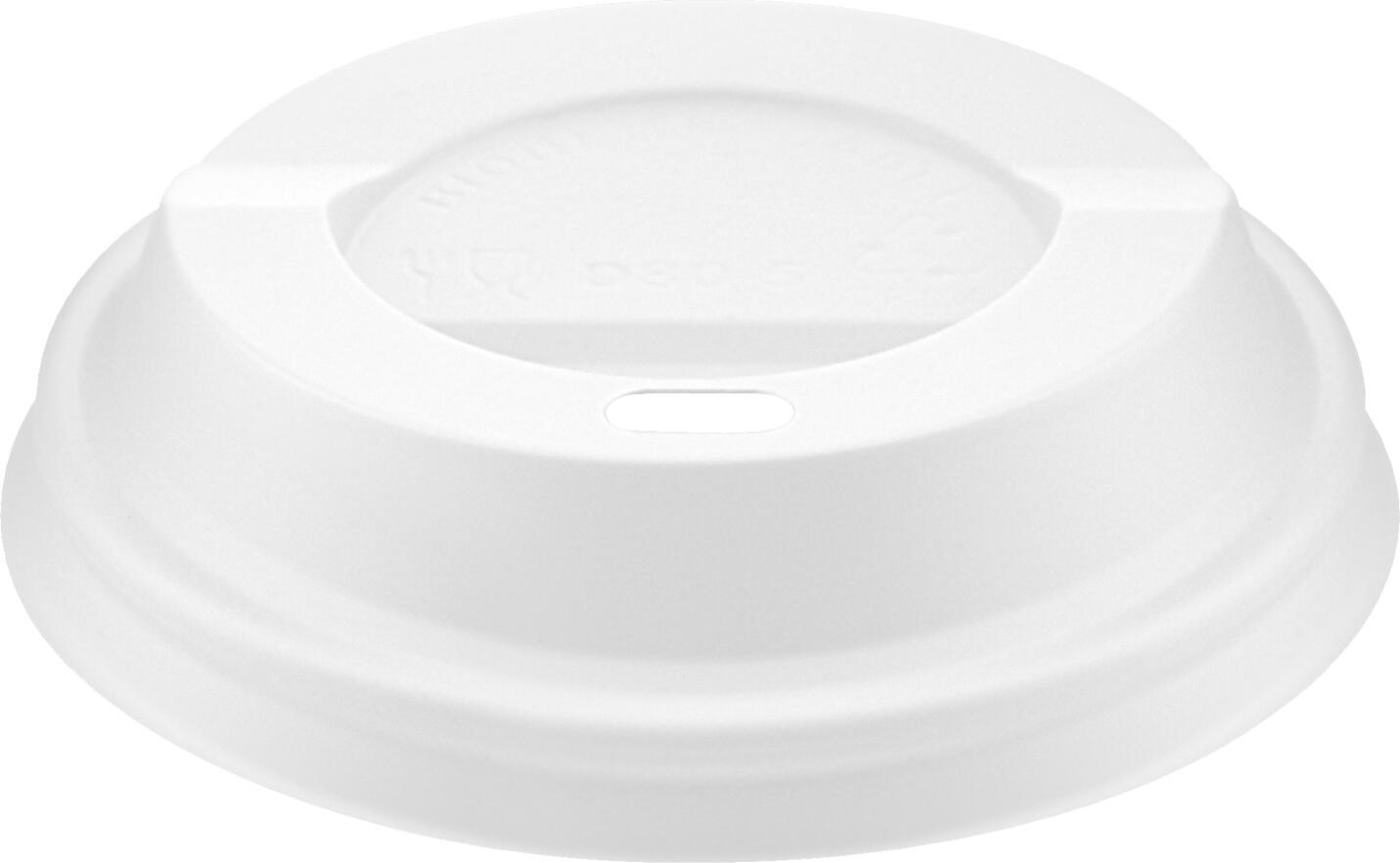 WIMEX WIMEX s.r.o. Lid for drinking cup Travel, To Go Deckel für Trinkbecher Travel, To Go Lid for drinking cup Travel, To Go; 8x2 cm (ØxH); white; 100 piece / pack Deckel für Trinkbecher Travel, To Go; 8x2 cm (ØxH); weiß; 100 Stück / Pack Leak proof disposable lid with drinking hole for drinking cup To Go. Made of CPLA, a organic based plastic, produced from renewable resources and biodegradable after use. Auslaufsicherer Einweg-Deckel mit Trinkloch für Kaffeebecher To Go und Travel aus CPLA. C-PLA ist ein biobasierter Kunststoff, hergestellt aus nachwachsenden Rohstoffen und nach Gebrauch biologisch abbaubar.