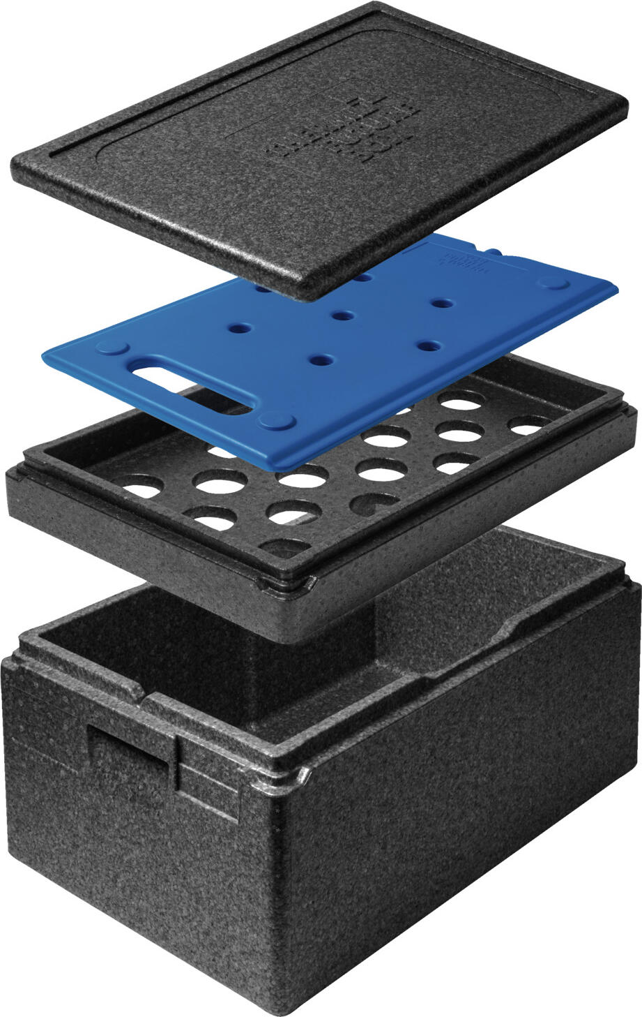 Термобокс Pulsiva Thermo box Allround Thermal Future Box, 53 л, изоляция из EPP, от -40 до +120 °C, черный, 68.5x48.5x26 см, пищевой пластик