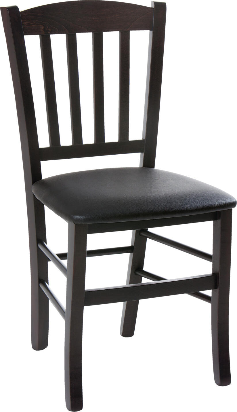PULSIVA LUSINI Solutions GmbH Wooden chair Cottage 2 Holzstuhl Cottage 2 Wooden chair Cottage 2; 46x52x87 cm (WxDxH); seat dark-brown, base wenge; 2 piece / pack Holzstuhl Cottage 2; 46x52x87 cm (BxTxH); Sitz dunkelbraun, Gestell wenge; 2 Stück / Pack Timeless chair made of solid beech wood, stained and lacquered. Seat covered with imitation leather. Seat surface 43x42 cm. Suitable for indoor use. Delivery is assembled. Zeitloser Stuhl aus massivem Buchenholz, gebeizt und lackiert. Sitzfläche mit Kunstlederbezug. Sitzfläche 43x42 cm. Für den Innenbereich geeignet. Lieferung erfolgt montiert. Der Holzstuhl ist FSC™-zertifiziert. LUSINI ist davon überzeugt, dass Wälder für unsere Zukunft unverzichtbar sind. Deshalb setzen wir uns für FSC™-zertifizierte Produkte ein (FSC™ N003150). So können wir Ihnen helfen, bessere Kaufentscheidungen zum Wohle unserer Wälder zu treffen. www.fsc.org