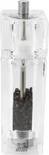 Peugeot Peugeot Saveurs SNC Pepper mill incl. salt shaker Pontarlier Pfeffermühle inkl. Salzstreuer Pontarlier Pepper mill incl. salt shaker Pontarlier; 15 cm (H); transparent; 6 piece / pack Pfeffermühle inkl. Salzstreuer Pontarlier; 15 cm (H); transparent; 6 Stück / Pack Pepper mill with an integrated salt shaker - the Peugeot combination mill "Pontarlier" is ideal for the gastronomes with little space or for whom two mills are simply too much. This dual-function manual mill allows grinding pepper and features a salt shaker on top. Practical and sophisticated, to pepper and salt at the same time. As with all Peugeot mills, the exclusive grinder is guaranteed for 25 years in Germany. Made of transparent acrylic, this manual mill is as functional as it is aesthetic on the table and in the kitchen. Peugeot proves once again that a grinder can perfectly combine performance, ergonomics and beauty of form for the comfort and pleasure of the user. Pfeffermühle mit einem integrierter Salzstreuer - die Peugeot-Kombimühle "Pontarlier" eignet sich ideal für die Gastronomen mit wenig Platz oder denen zwei Mühlen einfach zu viel sind. Diese manuelle Mühle mit Doppelfunktion gestattet das Mahlen von Pfeffer und weist auf der Oberseite einen Salzstreuer auf! Praktisch und ausgefeilt, zum gleichzeitigen Pfeffern und Salzen. Wie bei allen Peugeot-Mühlen wird auf das exklusive Mahlwerk in Deutschland eine 25-jährige Garantie gewährt. Diese manuelle Mühle aus transparentem Acryl ist auf dem Tisch und in der Küche ebenso funktional wie ästhetisch. Peugeot stellt erneut unter Beweis, dass ein Mühle Leistung, Ergonomie und Formschönheit perfekt zum Komfort und Vergnügen des Benutzers kombinieren kann!
