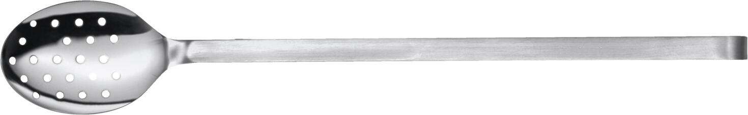 PULSIVA LUSINI Solutions GmbH Serving spoon Valuo long-handled perforated Servierlöffel Valuo langstielig gelocht Serving spoon Valuo long-handled perforated; 46 cm (L); silver Servierlöffel Valuo langstielig gelocht; 46 cm (L); silber Seamless kitchen utensils made of 18/5 chrome stainless steel. With curved end for hanging above the hob. Ladle and slotted spoon with diameter and litre indication on the handle. Available in different shapes and sizes. Suitable for dishwasher. Fugenlos gefertigte Küchenhelfer aus 18/5 Chrom-Edelstahl, rostfrei. Mit gebogenem Ende zum Aufhängen über dem Herd. Schöpflöffel und Schaumlöffel mit Durchmesser- und Literangabe am Stiel. In unterschiedlichen Formen und Größen erhältlich. Spülmaschinengeeignet.