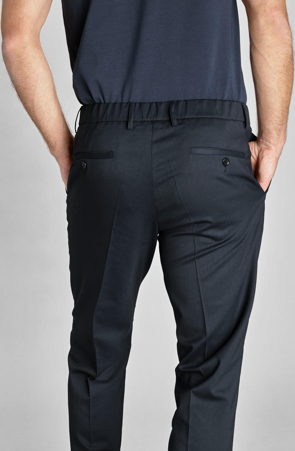 Pantaloni Barbati Jobeline Tommy, Stil Jogger Elegant Casual, Talie Elasticata, Croiala Conica cu Mansete, Material Rezistent la Cut creases din Lana