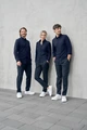 Pantaloni Barbati Jobeline Tommy, Stil Jogger Casual Elegant, Talie Elasticata, Croiala Conica cu Mansete, Material Rezistent la Cut creases, Bleumarin