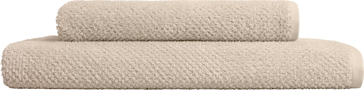 Prosop de dus ERWIN M. LUSINI Tavira, 100% Bumbac, 70 x 140 cm, Bej, Textura Waffle, Super-Absorbant, OEKO-TEX Standard 100
