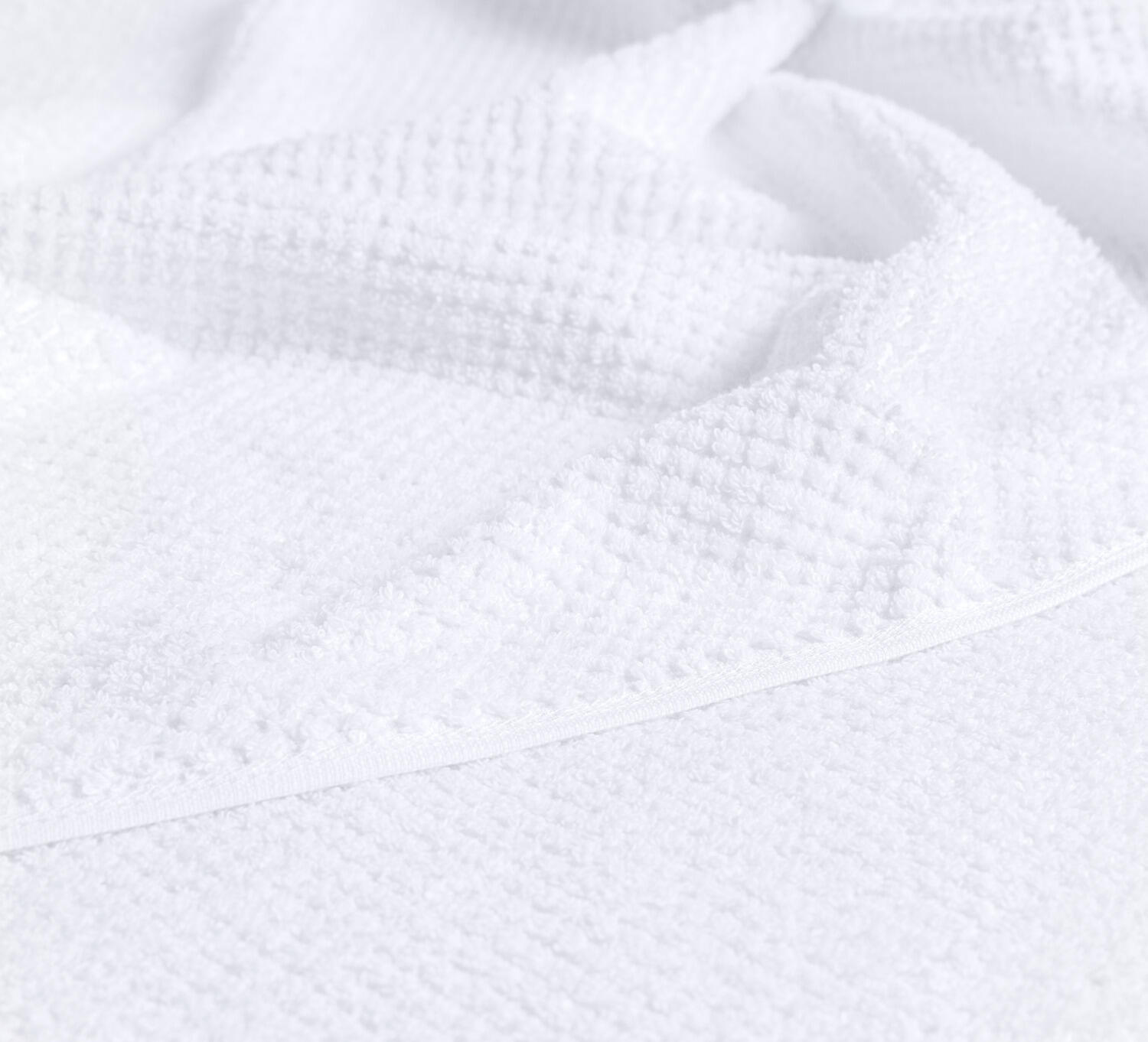 Prosop de dus ERWIN M. LUSINI Tavira, 100% Bumbac cu Textura Vafe, 70 x 140 cm, 480 g/m², Super-Absorbant Alb, Certificare OEKO-TEX Standard 100