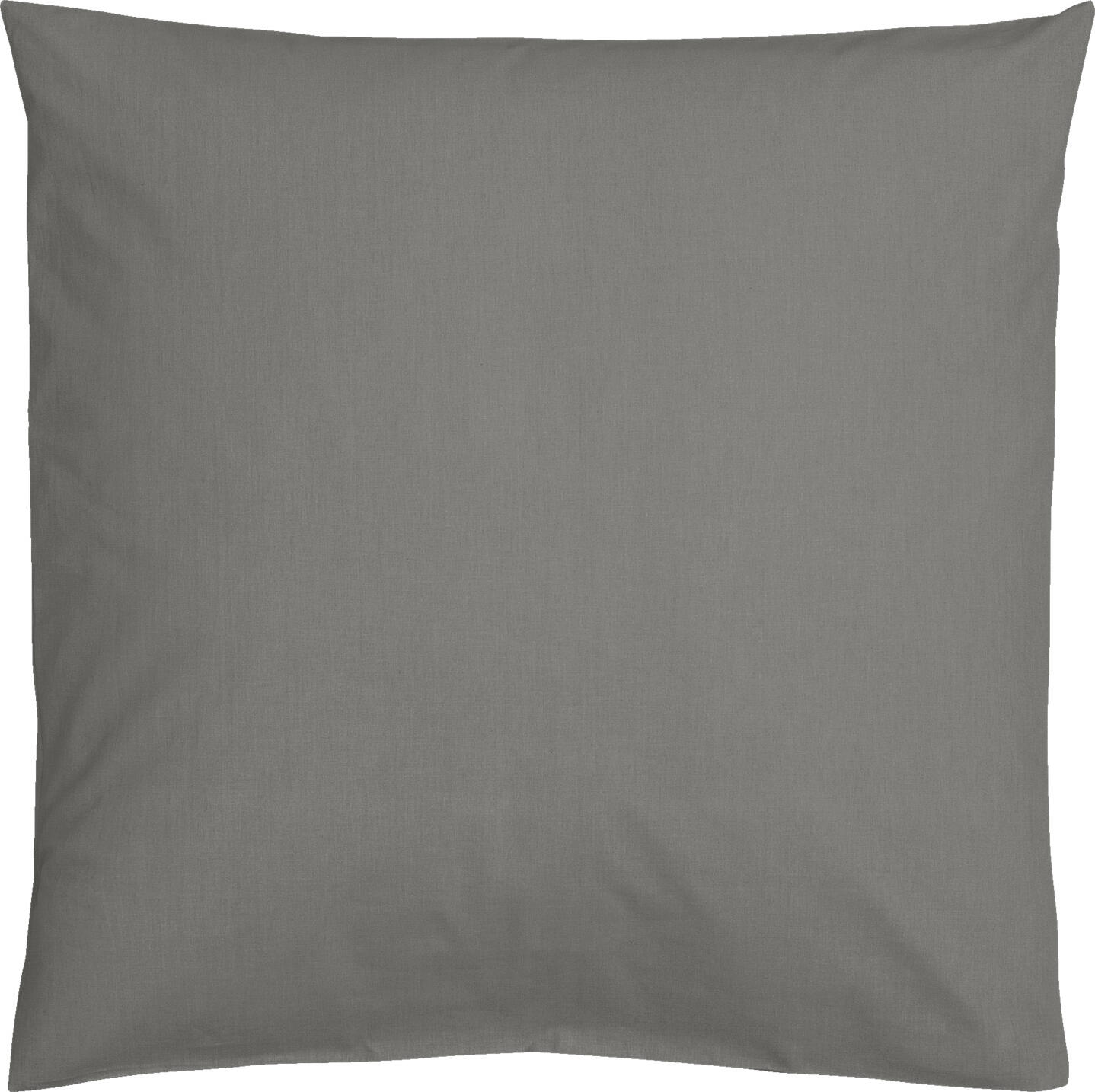 LUSINI Siena Duvet Cover, 135 x 200 cm, Grey, Percale Weave Cotton-Polyester Blend, Hotel Closure, OEKO-TEX Standard 100 Certified