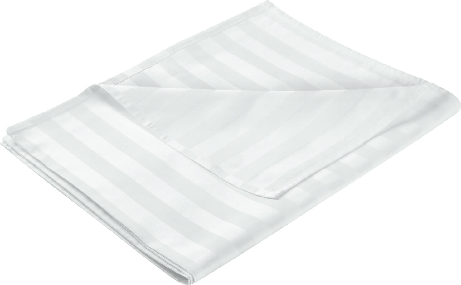 ERWIN M. LUSINI Solutions GmbH Bed sheet Rom-Meran Betttuch Rom-Meran Bed sheet Rom-Meran; 180x290 cm (WxL); white Betttuch Rom-Meran; 180x290 cm (BxL); weiß ##Sheet Rome-Meran - High-quality damask made from 100% mercerised cotton The Rom-Meran bed sheet combines classic elegance with long-lasting quality - ideal for hotels, holiday accommodation and discerning private households. Made from 100% mercerised cotton, it offers a particularly smooth, silky, shiny surface, high durability and a pleasantly soft feel against the skin. Mercerisation gives the fabric additional strength and a lasting brilliant colour effect. The elegant damask weave with its timeless 25 mm stripe pattern gives the sheet a high-quality, typical hotel look. With its fine thread density of 200 threads per inch, it impresses with its dense structure, dimensional stability and pleasant feel. The sheet is suitable both as a classic bed sheet for tucking in the mattress and as a stylish, lightweight sheet for warm summer nights. Personalisation is possible by embroidery for an individual appearance. * 100% cotton, mercerised * Fine damask fabric with classic 25 mm stripe pattern * Thread count (TC): 200 threads per inch - fine, high-quality weave structure * Weight approx. 180 g/m² * Durable, hard-wearing and easy to care for * Versatile use: as a bed sheet or classic bed sheet Note: The sheet reaches its final size after about three washes, as the fibres still shrink slightly during the first wash (shrinkage). ##Betttuch Rom-Meran – Hochwertiger Damast aus 100?% mercerisierter Baumwolle Das Betttuch Rom-Meran vereint klassische Eleganz mit langlebiger Qualität – ideal für Hotellerie, Ferienunterkünfte und anspruchsvolle Privathaushalte. Gefertigt aus 100?% mercerisierter Baumwolle bietet es eine besonders glatte, seidig glänzende Oberfläche, hohe Strapazierfähigkeit und ein angenehm weiches Hautgefühl. Durch die Mercerisation erhält das Gewebe zusätzliche Festigkeit sowie eine dauerhaft brillante Farbwirkung. Das edle Damast-Gewebe mit seinem zeitlosen 25?mm-Streifenmuster verleiht dem Betttuch eine hochwertige, hoteltypische Optik. Mit seiner feinen Fadendichte von 200 Fäden je Inch überzeugt es durch eine dichte Struktur, Formstabilität und angenehme Haptik. Das Betttuch eignet sich sowohl als klassisches Bettlaken zum Einschlagen der Matratze als auch als stilvolles, leichtes Tuch für warme Sommernächte. Für ein individuelles Erscheinungsbild ist eine Personalisierung durch Einstickung möglich. * 100?% Baumwolle, mercerisiert * Edles Damast-Gewebe mit klassischem 25?mm-Streifenmuster * Thread Count (TC): 200 Fäden je Inch – feine, hochwertige Webstruktur * Gewicht ca. 180?g/m² * Langlebig, strapazierfähig und pflegeleicht * Vielseitig nutzbar: als Betttuch oder klassisches Bettlaken Hinweis: Das Betttuch erreicht seine endgültige Größe nach etwa drei Waschgängen, da sich die Fasern beim ersten Waschen noch leicht zusammenziehen (Einsprung).