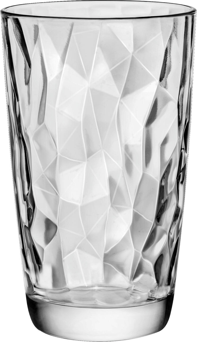 Bormioli Rocco Bormioli Luigi S.p.A. Long drink glass Diamond Longdrinkglas Diamond Long drink glass Diamond; 470 ml, 8.5x14.3 cm (ØxH); transparent; 6 piece / pack Longdrinkglas Diamond; 470 ml, 8.5x14.3 cm (ØxH); transparent; 6 Stück / Pack Long drink glass with beautiful facets. Dishwasher safe. Longdrinkglas mit schönen Facetten. Spülmaschinenfest.
