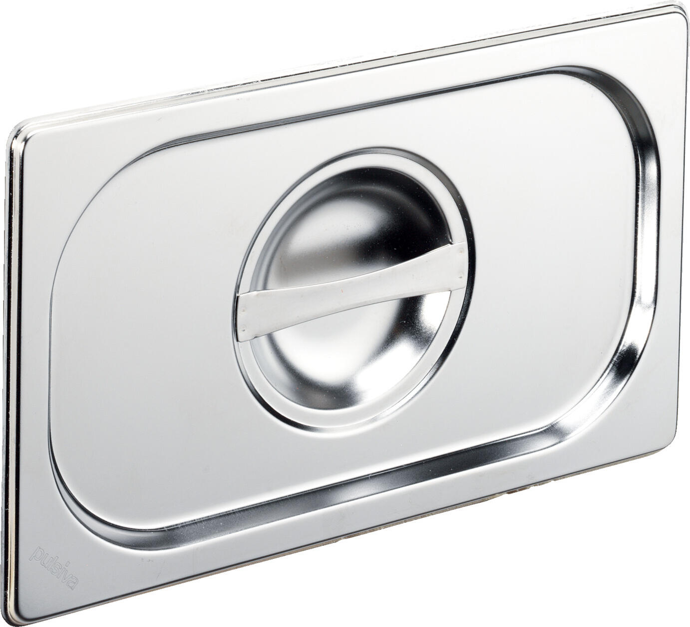 PULSIVA LUSINI Solutions GmbH GN lid 1/4 Basic without spoon recess GN-Deckel 1/4 Basic ohne Löffelaussparung GN lid 1/4 Basic without spoon recess; GN 1/4, 26.5x16.2 cm (LxW); silver; rectangular GN-Deckel 1/4 Basic ohne Löffelaussparung; GN 1/4, 26.5x16.2 cm (LxB); silber; rechteckig Stainless steel GN lids. Suitable for GN containers from the Basic range. Dishwasher safe. Without spoon recess. GN-Deckel aus Edelstahl, rostfrei. Passend für GN-Behälter der Gruppe Basic. Spülmaschinenfest. Ohne Löffelaussparung.