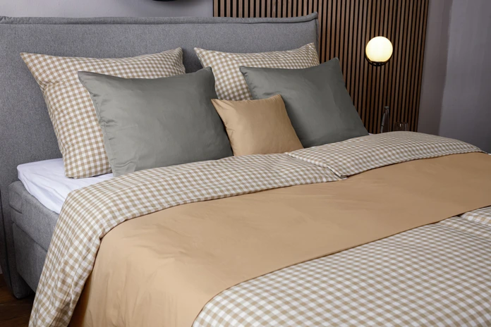 ERWIN M. LUSINI Tux Renforce Duvet Cover 135x200 cm 100% Cotton Mercerized Check Pattern OEKO-TEX Standard 100 Hard-wearing Easy-care