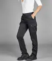 Pantaloni Bucatarari Cargo Jobeline pentru femei, Marime 34, Amestec Bumbac 65% Poliester 35%, Talie Elasticata, Buzunare Cargo si Spate, Croiala Conica, Negru