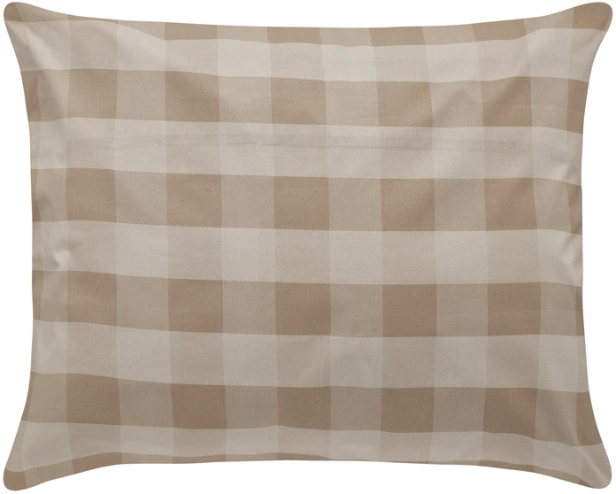 ERWIN M. LUSINI Loan Pillow Cover, 100% Cotton Renforce, Modern Check Pattern, 70 x 90 cm, Hotel Closure, OEKO-TEX Standard 100, Boil-proof
