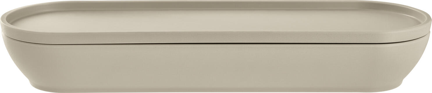 VEGA Kanas Oval Melamine Plate, Beige, Impact-Resistant and Break-Resistant, 53 x 16.2 x 1.8 cm, Dishwasher Safe