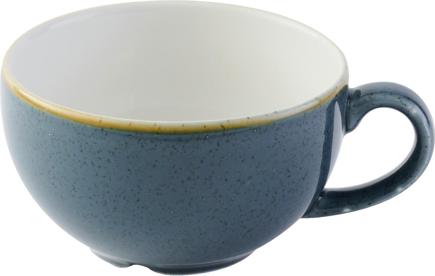 Churchill Churchill China (UK) ltd. Cappuccino cup Stonecast Blueberry Cappuccino-Obertasse Stonecast Blueberry Cappuccino cup Stonecast Blueberry; 227 ml, 9.5x5.5 cm (ØxH); blue/brown; 12 piece / pack Cappuccino-Obertasse Stonecast Blueberry; 227 ml, 9.5x5.5 cm (ØxH); blau/braun; 12 Stück / Pack The Churchill Stonecast Blueberry cappuccino mug combines elegant, handcrafted design with robust Super Vitrified porcelain quality. The deep blue glaze with subtle colour variation makes each cup unique. Thanks to its high edge impact resistance, temperature resistance and dishwasher and microwave compatibility, it is ideal for cafés, hotels or style-conscious coffee connoisseurs at home. Perfect for cappuccino, latte or hot chocolate - part of the Stonecast Blueberry series, which combines modern elegance with professional functionality. Die Churchill Stonecast Blueberry Cappuccino-Tasse vereint elegantes, handwerklich inspiriertes Design mit robuster Super Vitrified Porzellanqualität. Die tiefblaue Glasur mit subtiler Farbvariation macht jede Tasse zu einem Unikat. Dank hoher Kantenschlagfestigkeit, Temperaturbeständigkeit sowie Spülmaschinen- und Mikrowellenfähigkeit ist sie ideal für Cafés, Hotels oder stilbewusste Kaffeegenießer zu Hause. Perfekt für Cappuccino, Latte oder heiße Schokolade – Teil der Serie Stonecast Blueberry, die moderne Eleganz mit professioneller Funktionalität verbindet.
