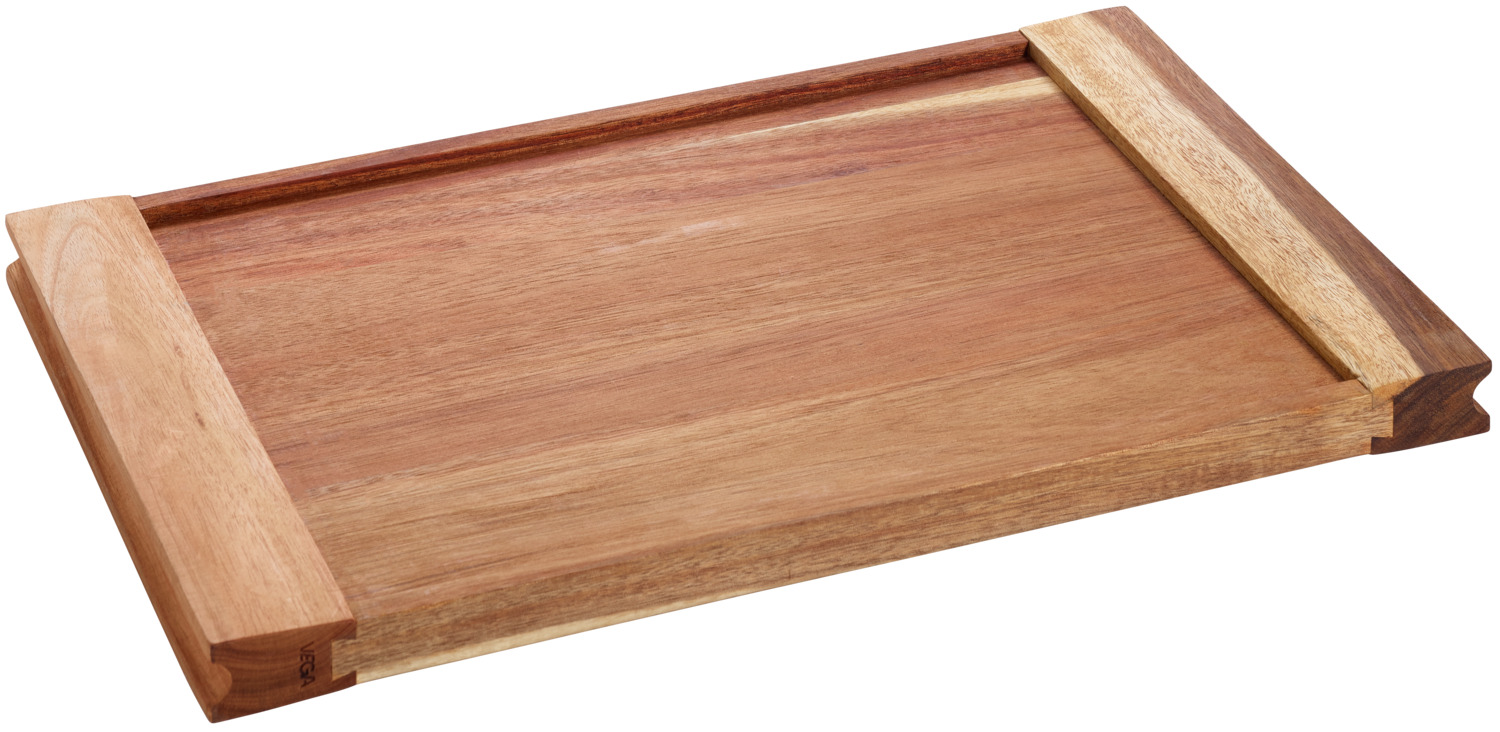 VEGA Aria Serving Board, Oiled Acacia Wood, Rectangular, 43 x 27 x 2.8 cm, Acacia-brown, Food-safe, Compatible with Sidina, Jenna, San Marino, Masca, Remi