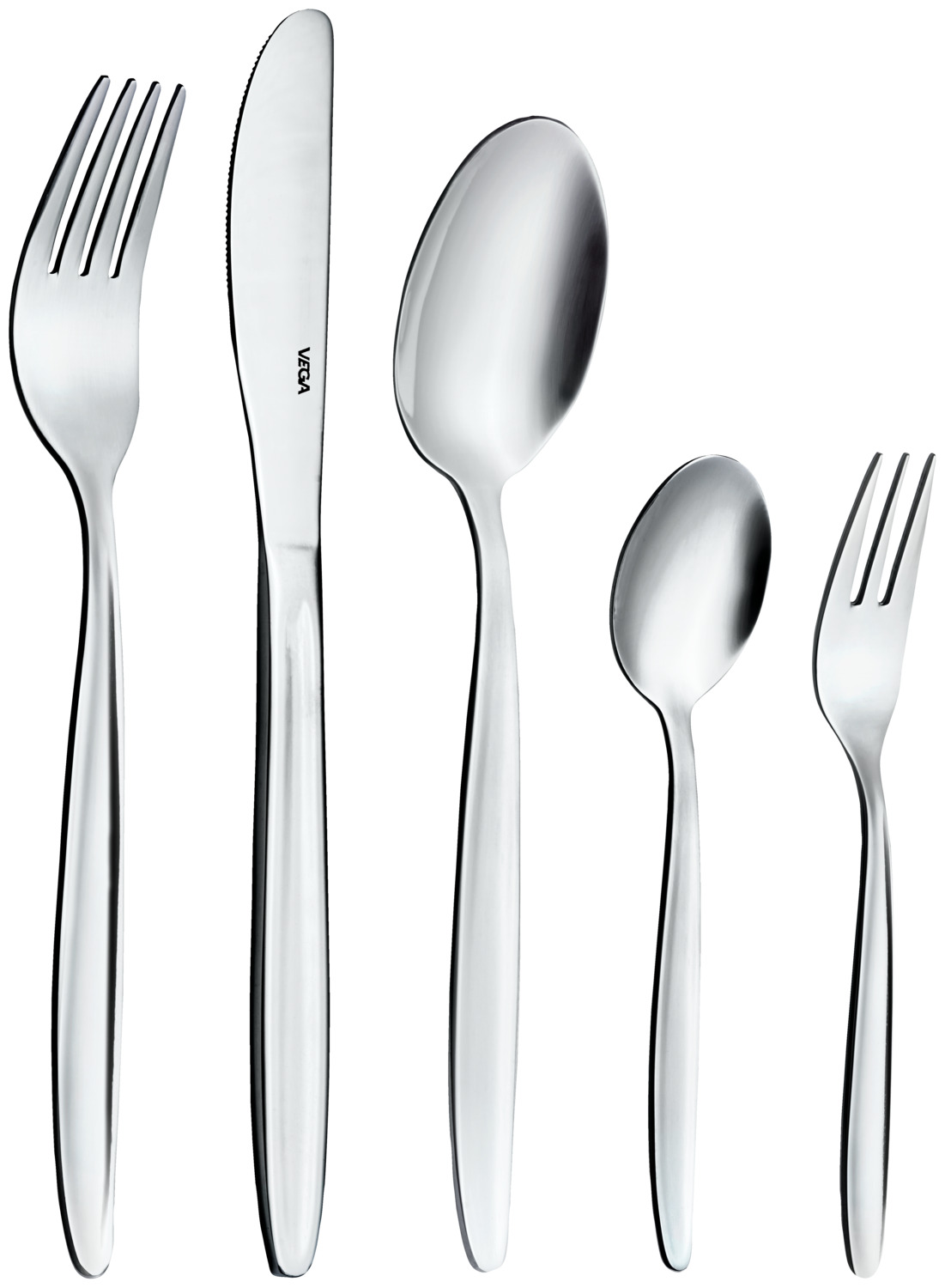 VEGA LUSINI Solutions GmbH Sample set cutlery Fortuna 5-piece Mustergarnitur Besteck Fortuna 5-teilig Sample set cutlery Fortuna 5-piece; silver, handle silver Mustergarnitur Besteck Fortuna 5-teilig; silber, Griff silber Use our sample service. The following samples are included: Table spoon Table fork Table knife Coffee spoon Cake fork Sample items are priced with a nominal charge, if you are not satisfied we will refund the nominal charge. Please contact our customer service for this purpose. Nutzen Sie unseren Musterservice. Folgende Muster sind enthalten: Menülöffel Menügabel Menümesser Kaffeelöffel Kuchengabel Musterartikel sind mit einer Schutzgebühr bepreist, bei Nichtgefallen erstatten wir Ihnen die Schutzgebühr zurück. Bitte nehmen Sie hierzu Kontakt zu unserem Kundenservice auf.