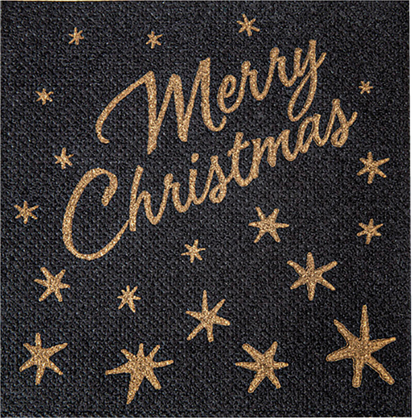 GARCIA DE POU Garcia De Pou, S.A. Christmas napkin Merry Christmas Weihnachtsserviette Merry Christmas Christmas napkin Merry Christmas; 20x20 cm (WxL); black; 100 piece / pack Weihnachtsserviette Merry Christmas; 20x20 cm (BxL); schwarz; 100 Stück / Pack Black Christmas napkin "Merry Christmas" - modern Christmas decoration for the catering trade Give your bar and counter area a stylish ambience during the Christmas season: The "Merry Christmas" black Christmas napkin combines festive elegance with a modern design. With its compact size of 20 x 20 cm, it is ideal for cocktails, drinks and small snacks - perfect as a Christmas napkin for bars, restaurants and cafés. Your benefits at a glance: Modern Christmas design in elegant black Practical 20 x 20 cm format for the bar area Versatile use for drinks, snacks and aperitifs High quality for the catering trade Stylish Christmas decoration that immediately catches the eye Schwarze Weihnachtsserviette „Merry Christmas“ – moderne Weihnachtsdeko für die Gastronomie Verleihen Sie Ihrem Bar- und Thekenbereich in der Weihnachtszeit ein stilvolles Ambiente: Die schwarze Weihnachtsserviette „Merry Christmas“ vereint festliche Eleganz mit modernem Design. Mit der kompakten Größe 20 x 20 cm ist sie ideal für Cocktails, Drinks und kleine Snacks – perfekt als Weihnachtsserviette für Bars, Restaurants und Cafés. Ihre Vorteile auf einen Blick: Modernes Weihnachtsdesign in elegantem Schwarz Praktisches Format 20 x 20 cm für den Barbereich Vielseitig einsetzbar für Drinks, Snacks und Aperitifs Hochwertige Qualität für die Gastronomie Stilvolle Weihnachtsdeko, die sofort ins Auge fällt