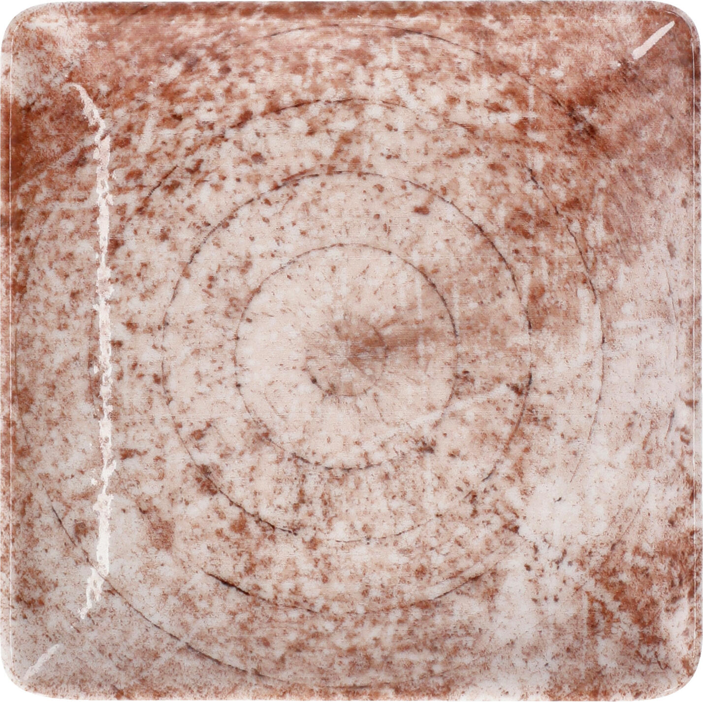 VEGA Gironia Square Porcelain Serving Platter, Digital Print Design, Rose Color, 11 x 11 x 1.5 cm, Dishwasher and Microwave Safe