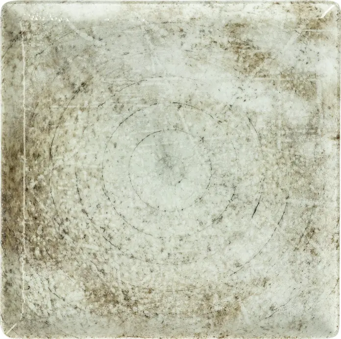 VEGA Gironia Square Serving Platter, Porcelain Plate with Digital Print, Taupe Beige, 17x17x1.5 cm, Dishwasher and Microwave Safe