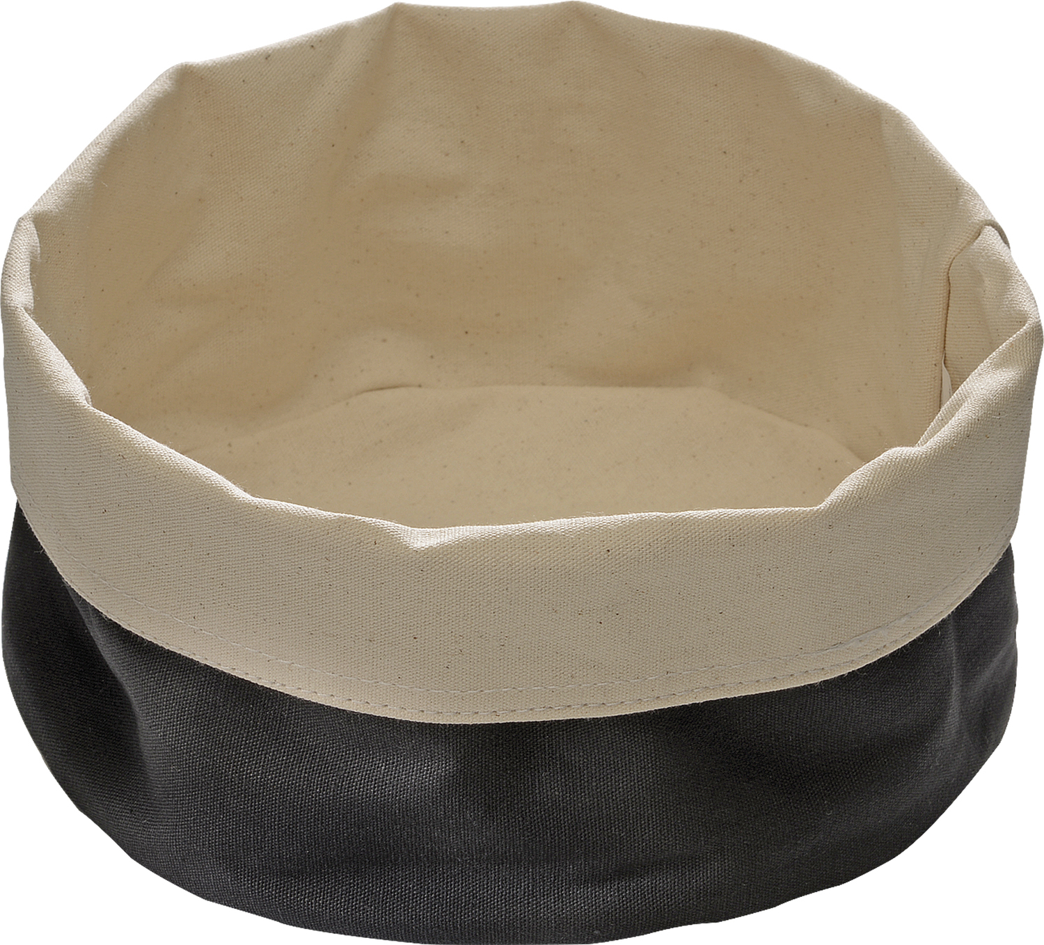 APS Assheuer + Pott GmbH & Co. KG Bread bag, 100% cotton Brottasche, Baumwolle Bread bag, 100% cotton; 17x8 cm (ØxH); black; round Brottasche, Baumwolle; 17x8 cm (ØxH); schwarz; rund Round or oval, washable. The bread bag from APS is made of high-quality cotton. The height of the bag can be customised by turning it upside down. Die Brottasche aus Baumwolle bietet eine flexible und stilvolle Lösung zur Präsentation und Aufbewahrung von Backwaren. Das weiche Material passt sich dem Inhalt optimal an und sorgt für eine ansprechende Darbietung auf Tisch oder Buffet. Durch die variable Umschlagmöglichkeit lässt sich die Form individuell anpassen – ideal für Gastronomie und privaten Gebrauch. * Gefertigt aus Baumwolle * Flexibel und formstabil im Gebrauch * Umschlagbar für individuell anpassbare Form * Ideal zur Präsentation von Brot und Gebäck * Maschinenwaschbar für einfache Pflege * Feucht abwischbar * Für Gastronomie und privaten Einsatz geeignet