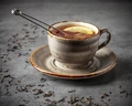 Vega Lusini Nebro Combi Saucer, Grey, Premium Heavy Quality Porcelain, Rustic Speckled Design, 15x2 cm, Dishwasher and Microwave Safe