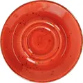 Farfurie Combi Vega Lusini Nebro, Roșu, Porțelan Premium Calitate Superioară, Design Rustic cu Pete, 15x2 cm, Compatibilă cu Mașina de Spălat Vase și Cuptorul cu Microunde