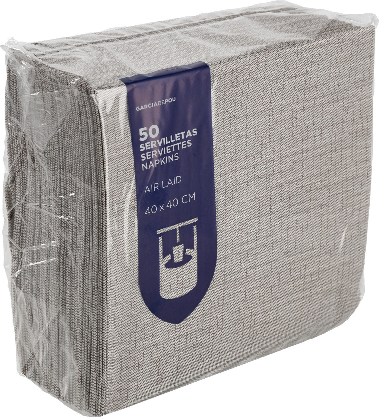 Serviete Airlaid Garcia De Pou Cotto, Maro, 40 x 40 cm, Material Nonwoven 55 g/m², Efect Textil, Sigure pentru Alimente, Pliere 1/4
