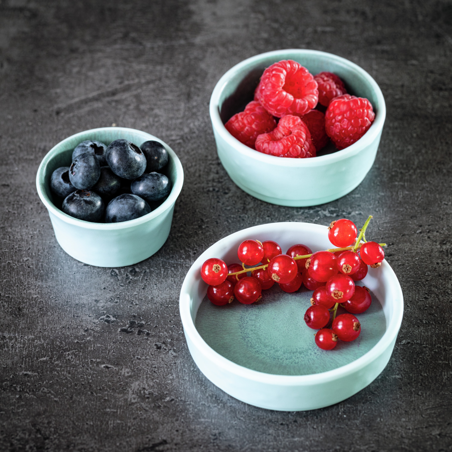 VEGA Torto Round Small Bowls, Melamine, 55ml, 7.3cm Diameter, Turquoise Blue, Impact and Breakage Resistant, Dishwasher Safe
