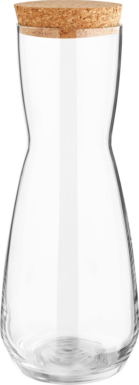 VEGA LUSINI Solutions GmbH Carafe Hannah with filling line Karaffe Hannah mit Eichstrich Carafe Hannah with filling line; 1100 ml, 7.6x25.2 cm (ØxH); transparent; 1 l Filling line, 6 piece / pack Karaffe Hannah mit Eichstrich; 1.1 l, 7.6x25.2 cm (ØxH); transparent; 1 l Eichstrich, 6 Stück / Pack Decanter made of glass with lid made of cork. With filling line. Dishwasher safe. Karaffe aus Glas mit Deckel aus Kork. Mit Eichstrich. Spülmaschinenfest.