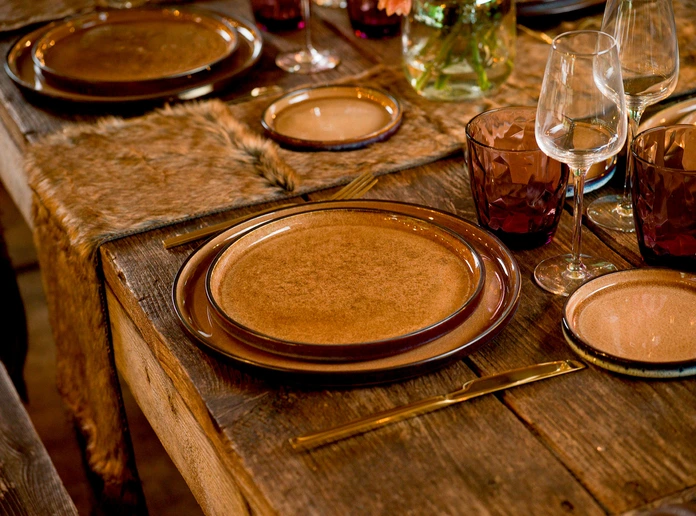 Cosy & Trendy Quintana Flat Plate, 32.5 cm, Green Glazed Porcelain, Handmade Round Dinnerware, Microwave and Dishwasher Safe