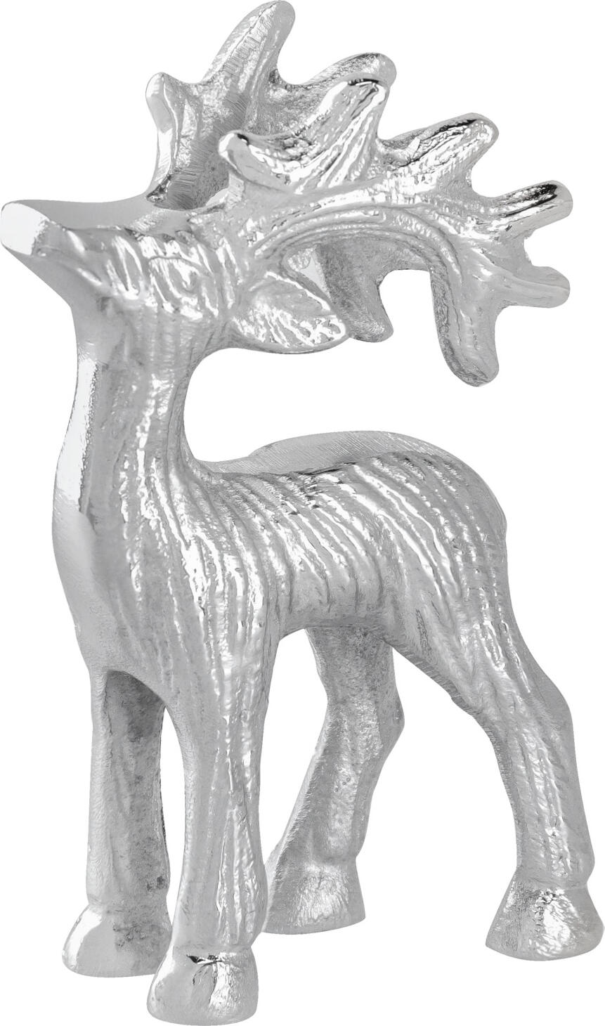 unknown LUSINI Solutions GmbH Decorative deer Tommen Deko-Hirsch Tommen Decorative deer Tommen; 6.5x3.5x11 cm (LxWxH); silver Deko-Hirsch Tommen; 6.5x3.5x11 cm (LxBxH); silber Decorative deer made of cast aluminum. Deko-Hirsch aus Gussaluminium.