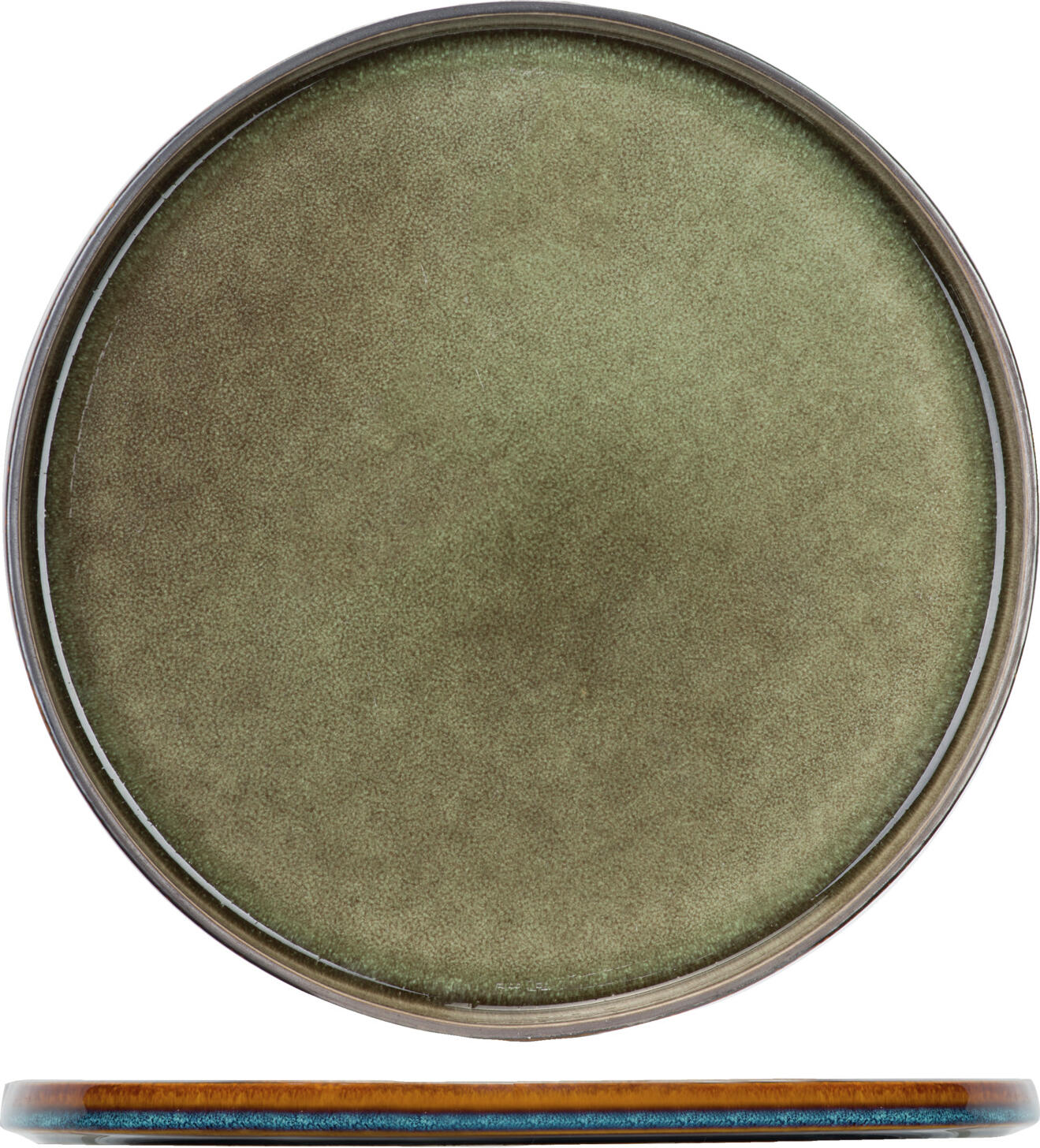 Cosy & Trendy Billiet-Vanlaere NV Flat plate Quintana Teller flach Quintana Flat plate Quintana; 27.5 cm (Ø); green; round; 4 piece / pack Teller flach Quintana; 27.5 cm (Ø); grün; rund; 4 Stück / Pack Colored plate made of porcelain. Dishwasher safe and microwaveable. Farbiger Teller aus Porzellan. Spülmaschinenfest und mikrowellengeeignet. Handmade Produkte, die in Ihrer Farbe (sowohl innen als auch außen) von hell zu dunkel abweichen können. Bläuliche Färbungen auf der braunen Außenseite können auftreten. Bitte beachten Sie: Diese Produkte haben eine verglaste Oberschicht, die bei extremen Temperaturen (z.B. im Backofen, auf der Herdplatte oder in der Tiefkühltruhe) unsichtbare Schäden erleiden kann. Einmal beschädigt, kann Wasser eindringen und bei erneuter Hitze oder Kälte sichtbare Schäden verursachen. Dies nennt man Thermoschock.
