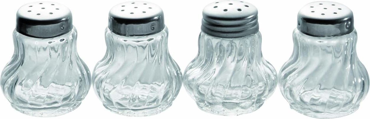 APS Assheuer + Pott GmbH & Co. KG Mini shaker Ministreuer Mini shaker; 3.5x4 cm (ØxH); silver/transparent; 4 piece / pack Ministreuer; 3.5x4 cm (ØxH); silber/transparent; 4 Stück / Pack 14 g capacity. The mini shakers from APS are ideal as table shakers for salt and pepper, for example, but also for all other types of spices. Das Ministreuer-Set eignet sich ideal zum Bereitstellen und Dosieren von Salz, Pfeffer, Gewürzen oder feinen Streuzutaten am gedeckten Tisch, im Frühstücksbereich oder beim Buffet. Die kleinen Glasbehälter ermöglichen eine gepflegte Präsentation und geben den Blick auf den Füllstand frei. Durch die Edelstahl-Deckel lassen sich die Inhalte sauber und kontrolliert ausstreuen. * Material: Glas und Edelstahl * Set mit vier Ministreuern * Für Salz, Pfeffer, Gewürze und feine Streuzutaten geeignet * Für Tischservice, Frühstücksbereich und Buffet geeignet * Transparente Behälter zur einfachen Füllstandskontrolle * Spülmaschinengeeignet