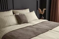 LUSINI Rom-Meran Duvet Cover, 100% Mercerized Cotton Damask, 200 TC, Classic Stripe Design, Hotel Closure, 155x220 cm, OEKO-TEX Standard 100