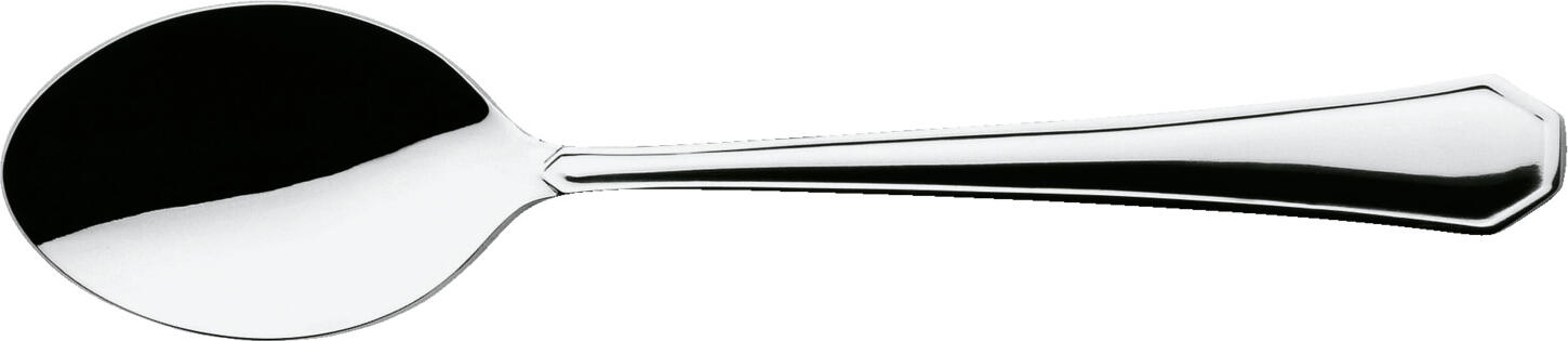 Pulsiva Tunis Basic Coffee Spoon, 18/0 Chrome-Stainless Steel, Mirror Polished, Rustproof, Nickel-Free, 14.2 cm, Silver