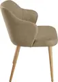 VEGA Katya Upholstered Chair, Solid Oak Frame, Fire-Retardant Imitation Leather, 55x58x81 cm, 100,000 Martindale Abrasion Resistance