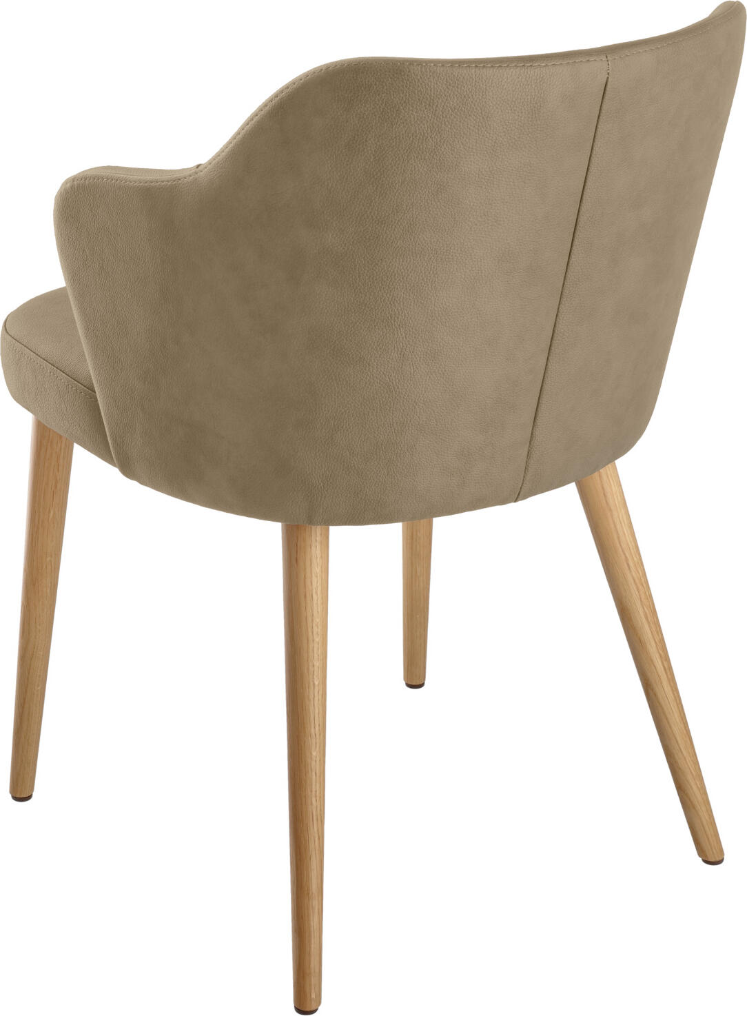 VEGA Katya Upholstered Chair, Solid Oak Frame, Fire-Retardant Imitation Leather, 55x58x81 cm, 100,000 Martindale Abrasion Resistance