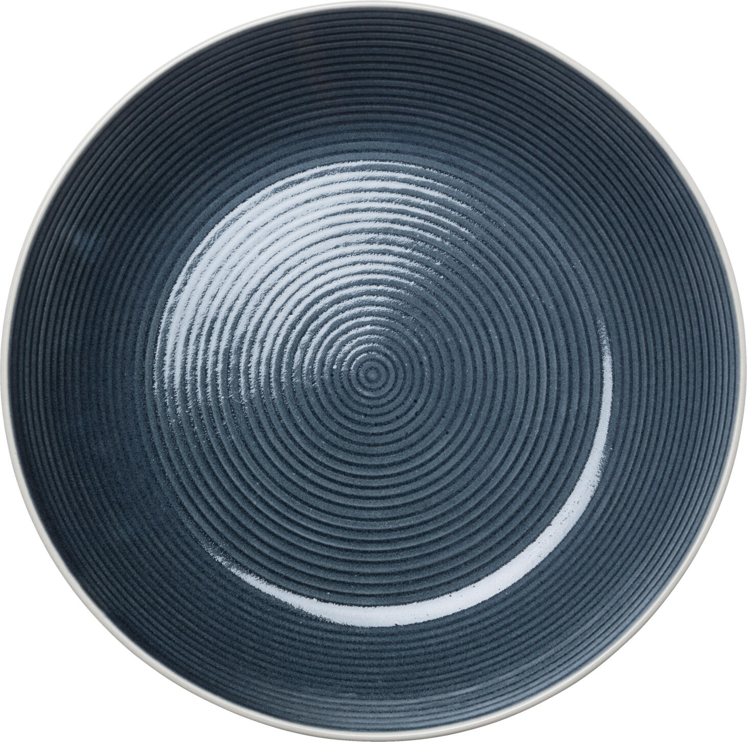 PULSIVA LUSINI Solutions GmbH Plate Spirit deep Teller Spirit tief Plate Spirit deep; 800 ml, 24x4.5 cm (ØxH); blue; round; 4 piece / pack Teller Spirit tief; 800 ml, 24x4.5 cm (ØxH); blau; rund; 4 Stück / Pack Colored stoneware plate with spiral structure. Without flag. Color variations possible. Dishwasher safe and microwaveable. Farbiger Teller aus Steingut mit spiralenförmiger Struktur. Ohne Fahne. Farbabweichungen möglich. Spülmaschinen- und mikrowellengeeignet.