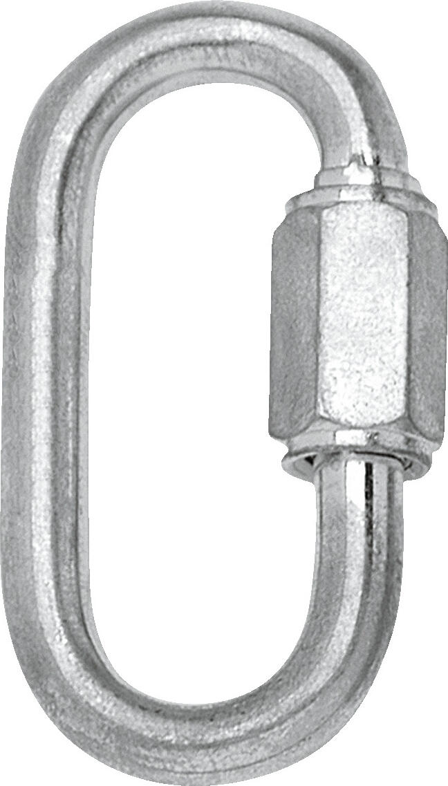 VEGA LUSINI Solutions GmbH Quick release fastener/connector for wire ropes Schnellverschluss/Verbindungsstück für Drahtseile Quick release fastener/connector for wire ropes; 2.5x4.8x0.5 cm (WxHxØ); silver Schnellverschluss/Verbindungsstück für Drahtseile; 2.5x4.8x0.5 cm (BxHxØ); silber 4 mm thick wire ropes with 2 mm PVC sheathing and pressed loops at the ends. The galvanized connector allows you to connect several ropes together. Enter your personal code into the brass combination lock. Verzinktes Verbindungsstück passend für die Drahtseile.
