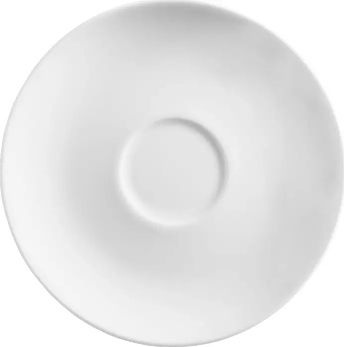 VEGA Mixor Espresso Saucer, White Porcelain, Round 12 cm Diameter, Dishwasher and Microwave Safe