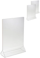 Stand de prezentare de masa PULSIVA Fera din acrilic, Format DIN A5 15 x 21.5 cm, Transparent, Protectie pe ambele parti, Sigur pentru alimente