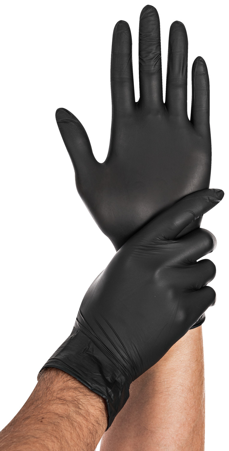 Mănuși de Nitril de Unică Folosire Hygostar Safe Light, Mărime XL, Fără Pudră, Fără Latex, Sigure pentru Alimente, Vârfuri Texturate, Grosime 0.1mm, PPE Cat III