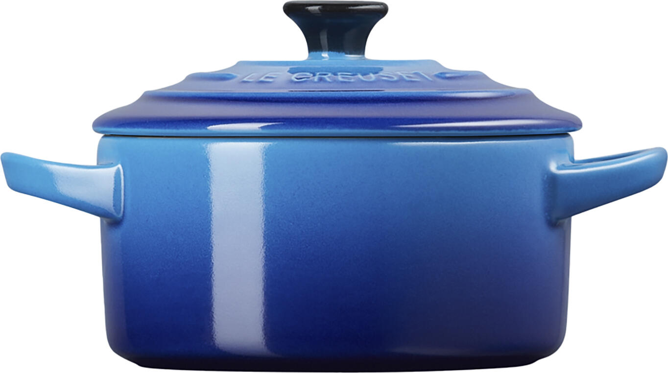 Le Creuset Mini Cocotte Poterie Vas Mini Casserole din Gresie Smaltuita cu Capac, 10 cm, 0.25L, Rezistent la Cuptor si Microunde