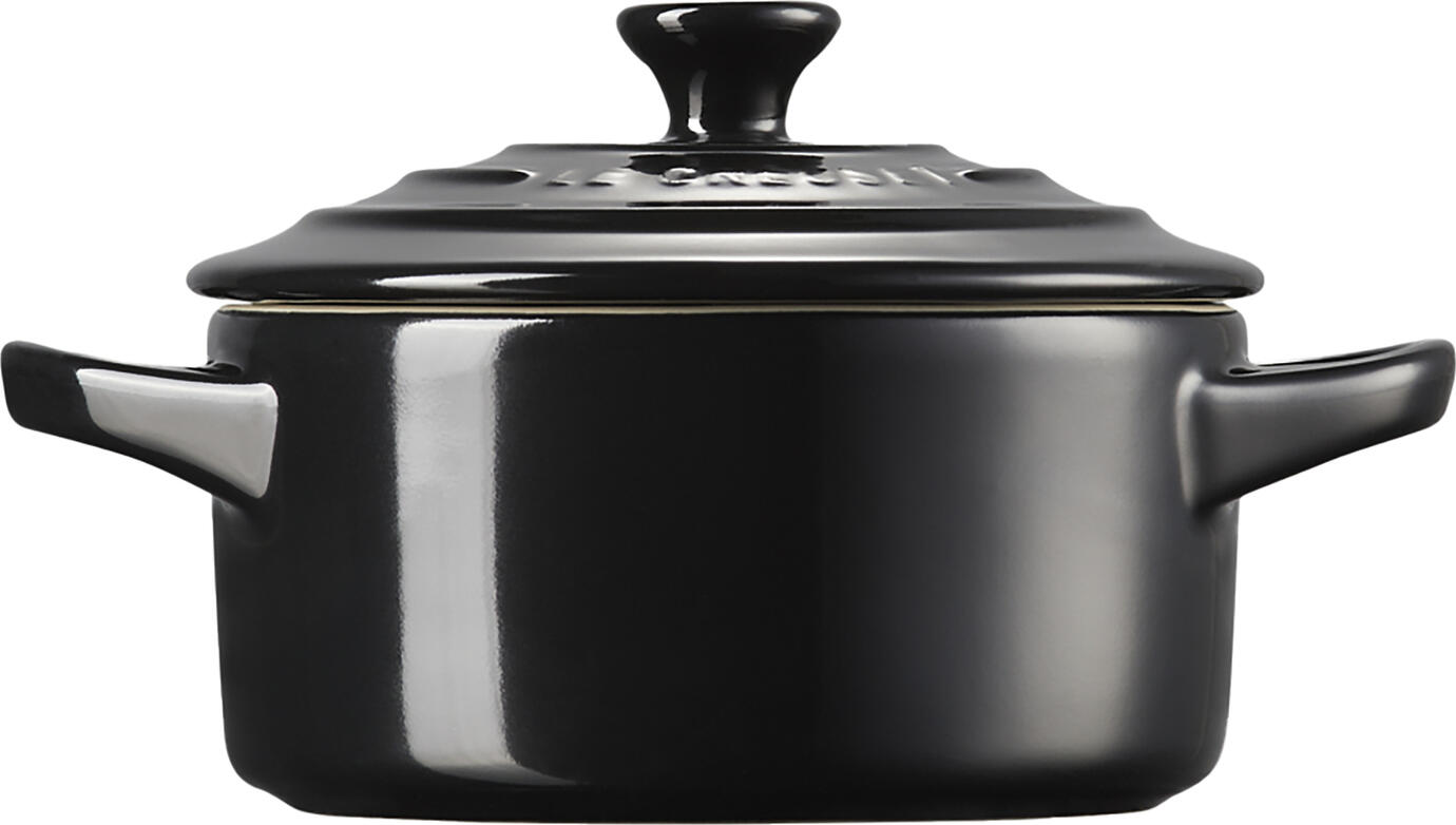 Le Creuset Mini Cocotte Poterie Vas Round din Ceramica Smaltuita cu Capac, 10 cm, 0.25L, Rezistent la Cuptor si Cuptor cu Microunde