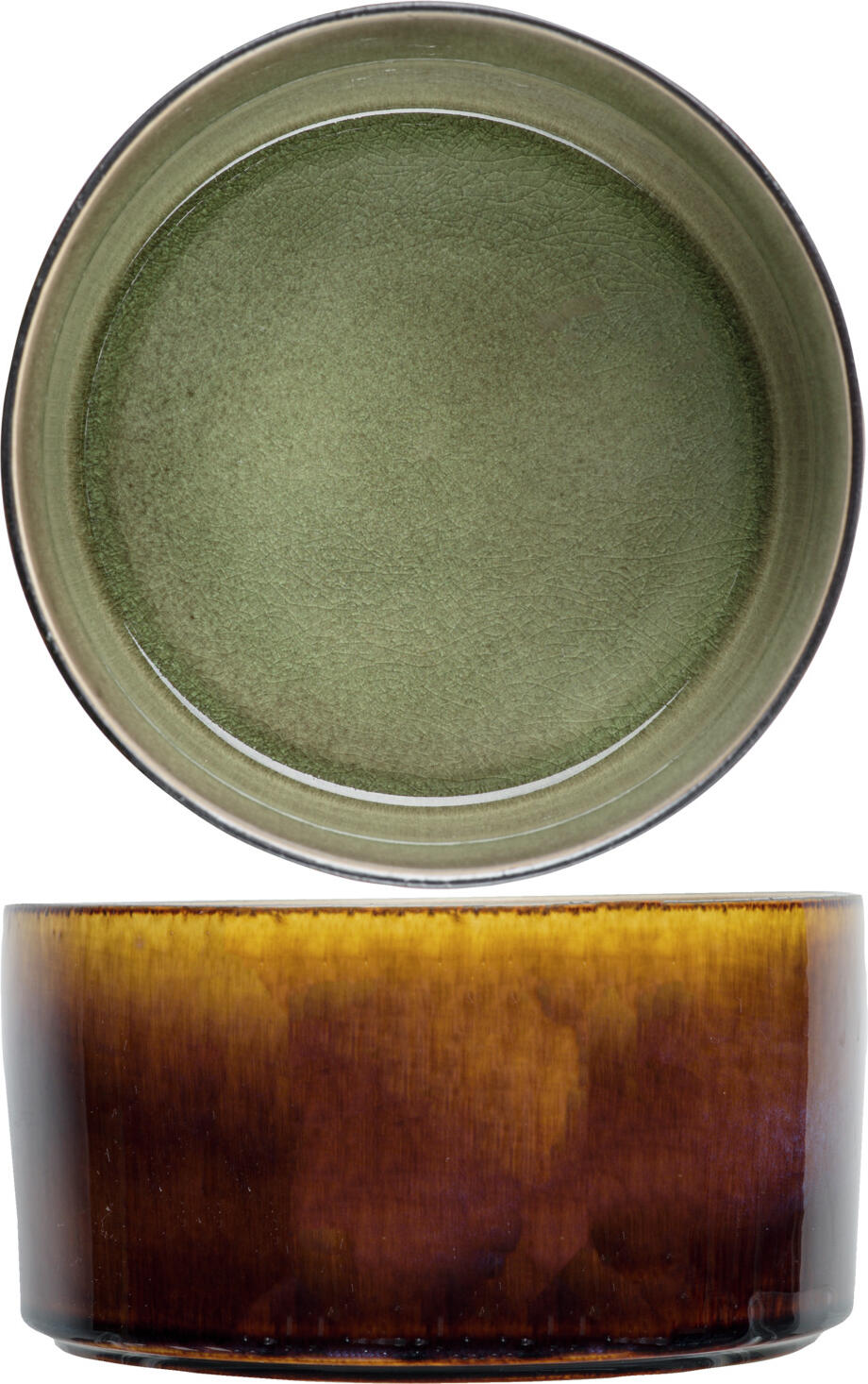 Cosy & Trendy Billiet-Vanlaere NV Bowl Quintana Schüssel Quintana Bowl Quintana; 1000 ml, 14x8 cm (ØxH); green; 4 piece / pack Schüssel Quintana; 1000 ml, 14x8 cm (ØxH); grün; 4 Stück / Pack Colorful porcelain bowl. Dishwasher safe and microwaveable. Farbige Schüssel aus Porzellan. Spülmaschinenfest und mikrowellengeeignet. Handmade Produkte, die in Ihrer Farbe (sowohl innen als auch außen) von hell zu dunkel abweichen können. Bläuliche Färbungen auf der braunen Außenseite können auftreten. Bitte beachten Sie: Diese Produkte haben eine verglaste Oberschicht, die bei extremen Temperaturen (z.B. im Backofen, auf der Herdplatte oder in der Tiefkühltruhe) unsichtbare Schäden erleiden kann. Einmal beschädigt, kann Wasser eindringen und bei erneuter Hitze oder Kälte sichtbare Schäden verursachen. Dies nennt man Thermoschock.