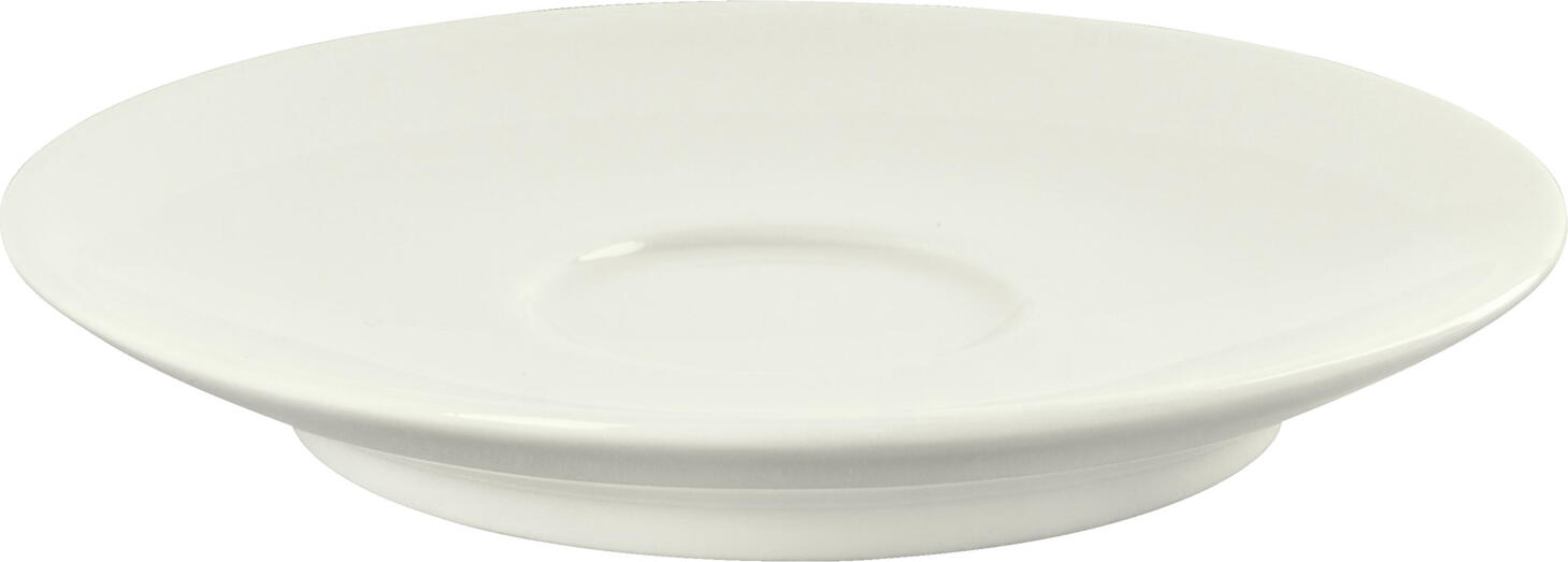 VEGA Opus Espresso Saucer, High-Quality Scratch-Resistant Porcelain, Ivory, 12 cm Diameter, Dishwasher and Microwave Safe, Professional Catering