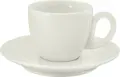 VEGA Opus Espresso Saucer, High-Quality Scratch-Resistant Porcelain, Ivory, 12 cm Diameter, Dishwasher and Microwave Safe, Professional Catering