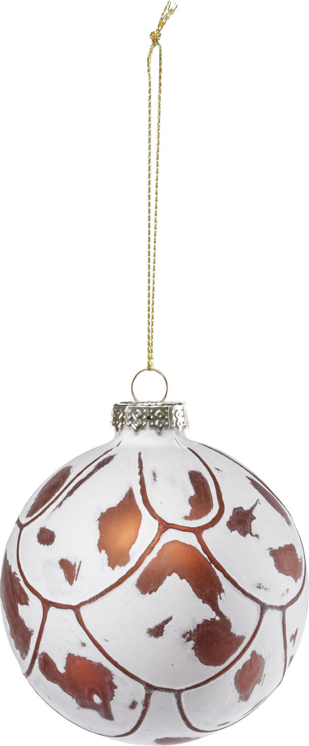 unknown LUSINI Solutions GmbH Christmas bauble Shiori Weihnachtskugel Shiori Christmas bauble Shiori; 8 cm (Ø); white/golden; 6 piece / pack Weihnachtskugel Shiori; 8 cm (Ø); weiß/gold; 6 Stück / Pack Glass Christmas baubles with gold design details. Weihnachtskugeln aus Glas mit goldenen Designdetails.